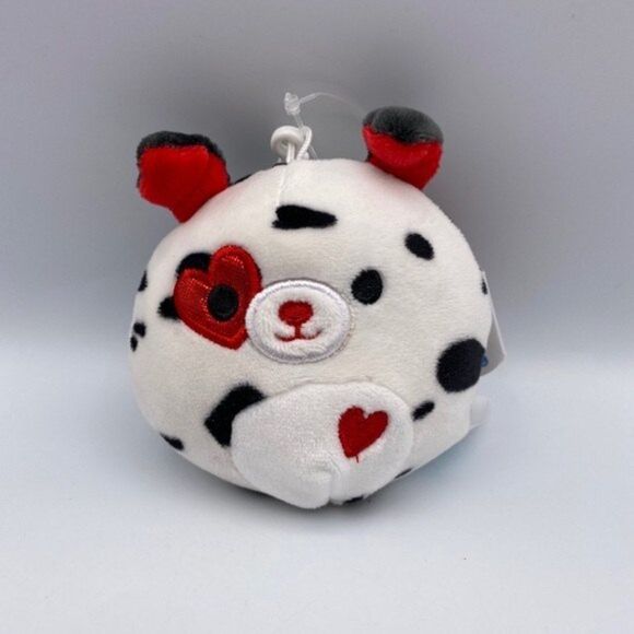 SQUISHMALLOW  Valentines the Dustin Dalmatian Clip On 3.5”  NEW - Picture 4 of 8